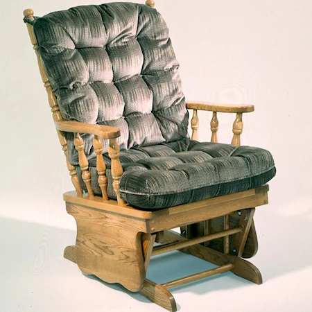 Traditional Glider Rocker with Cushion Seat